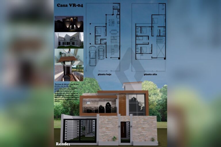 render de casa moderna